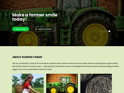 Sunrise Farms design figma typography ui ux web website