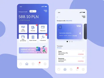 Payment application aplication app app design bank app bank card banking app card cards exchange gradient illustration money money app payment payment app payment method paypal ui ux visa card