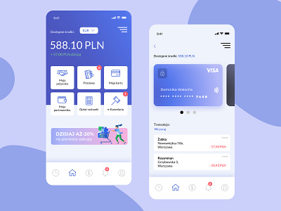 Payment application aplication app app design bank app bank card banking app card cards exchange gradient illustration money money app payment payment app payment method paypal ui ux visa card