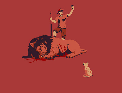 Just For Fun africa animal art cub digitalart drawing ecology graphic human humanity hunter hunting illustration illustrator lion lions safari savetheplanet vector wildlife