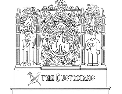 The Custodians Cover Image cartoon custodians religious renaissance