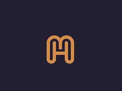 M + H Logo concept branding creative h logo lettermark logo logos monogram logo simple