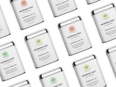 Morning Mist Tea Packaging brand brand identity branding logo logos minimal modern monoline packaging packaging design packaging mockup tea branding tea packaging