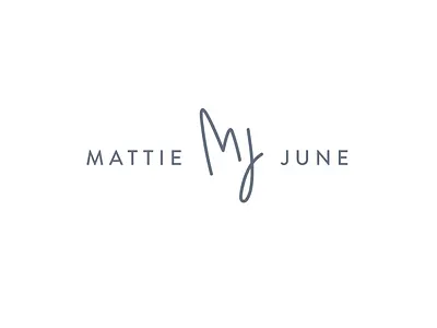 Mattie June Logo branding logo photography logo