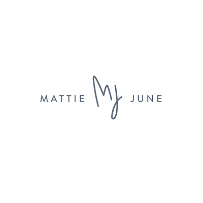 Mattie June Logo branding logo photography logo