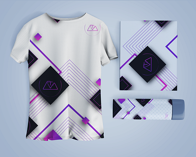 T-shirt Design( Purple & Pink Gradient) abstract art branding design illustration modern pink purple tshirt tshirtdesign vector