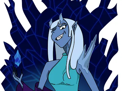 Фрост маг вектор демон иллюстрация лед маг фрост маг