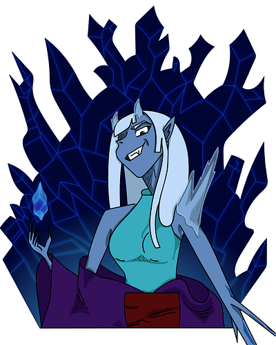 Фрост маг вектор демон иллюстрация лед маг фрост маг