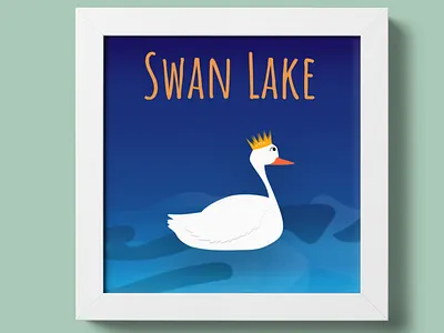 Swan Lake animals digital digital art digital illustration fairytales graphic design illustration swan