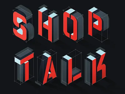 Shop Talk illustration lettering