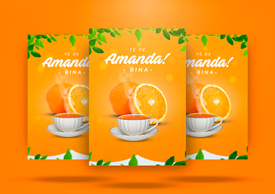 Té de Amandarina | Flyer Adve advertising art branding chromatic creative design designs dribbble flyer design graphicdesign minimal nature outdoor advertising