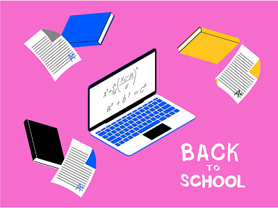 Back to school back to school design flat illustration vector web