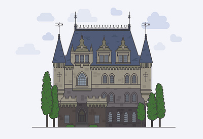 Castle illustration vector