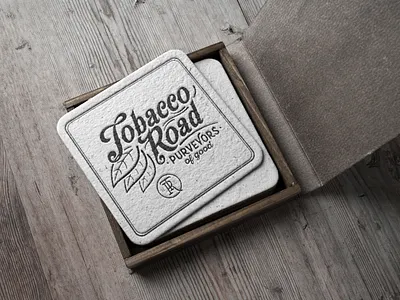 Tobacco Road Purveyors Logo Design branding design graphic design illustraion leaf logo tobacco trademark typography