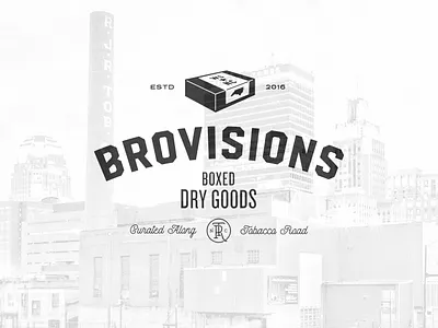Brovisions Logo Design box bros goods illustration logo north carolina packaging tobacco trademark type typography