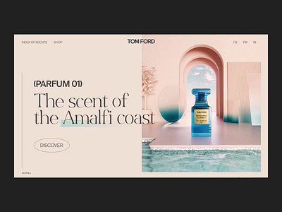 Tom Ford Interactions after effects animation branding clean interaction interaction design interaction designer interface landing page perfume ui ui designer ux web web design website