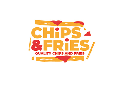 Chips and Fries logo branding design illustration logo logo design typography