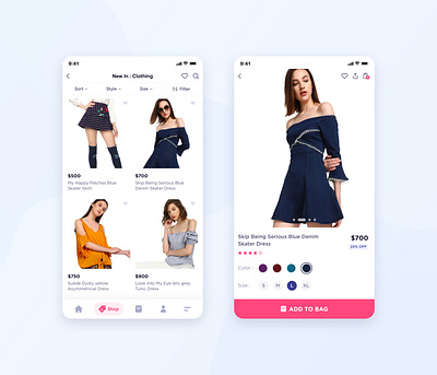 Fashion app behance branding clean clothes clothing design dribbble ecommerce fashion flat graphic design ios mobile shop shopping store typography ui user inteface