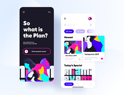 Events app v1 app character event events events app festival app illustration art illustrations location mobile app mobile design music festival plan search ui ui app design user interface design ux