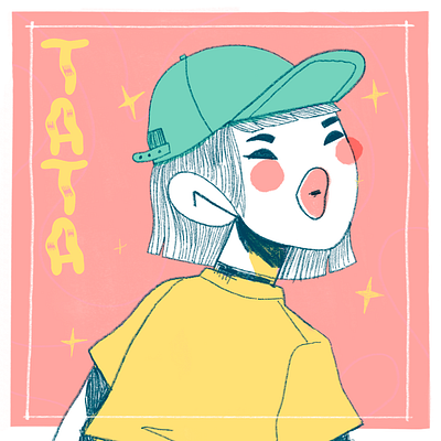 Café de Tata character design fashion fashion illustration girl illustration japan procreate texture