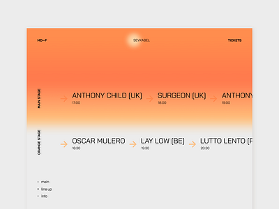 MD-Fest — Line up page web design