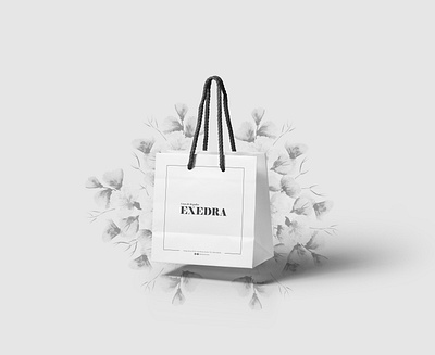 EXEDRA bags brand design branding illustration logo merchandise typography vector