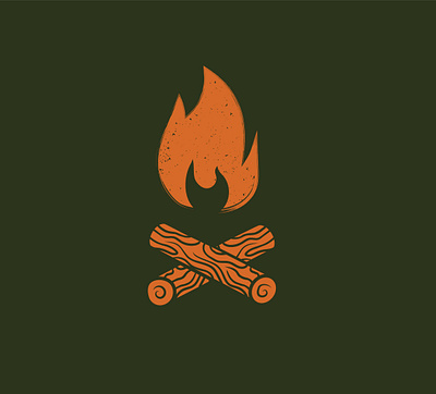 UPTA CAMP branding campfire design graphic gritty illustration logo vector