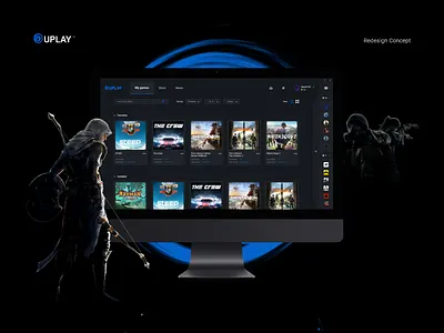 Uplay. Redesign Concept design gamers games redesign redesign concept software webdesign