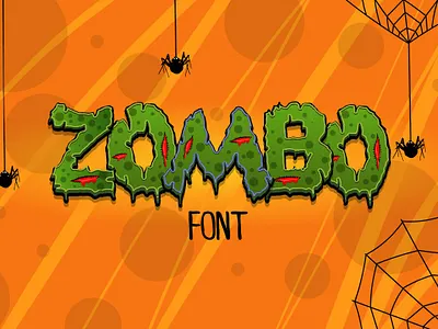Zombo font for Halloween. alphabet cartoon comic comics design font halloween letter script texture vector zombie