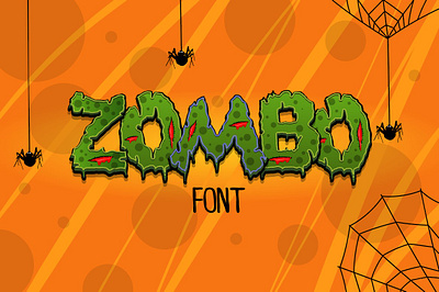 Zombo font for Halloween. alphabet cartoon comic comics design font halloween letter script texture vector zombie