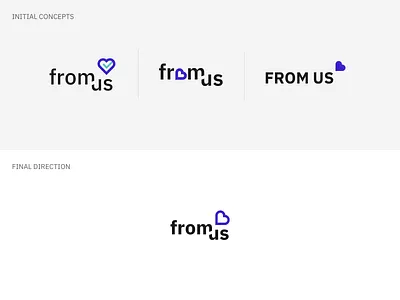 From Us Logo Concepts abstract logo minimal minimalism purple