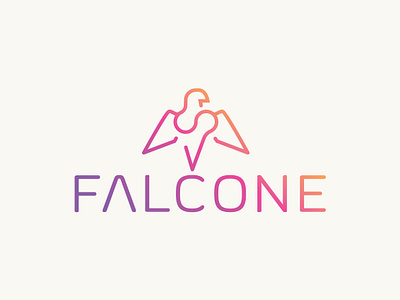 Falcone brand identity falcon icecream lineart logo logodesign