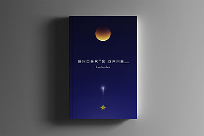 Ender's Game - Book Cover alien art book cover design dust cover fiction graphic illustration science ship space