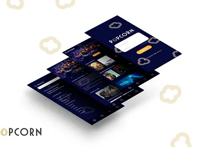 Popcorn Movie App app design movie app ui ux