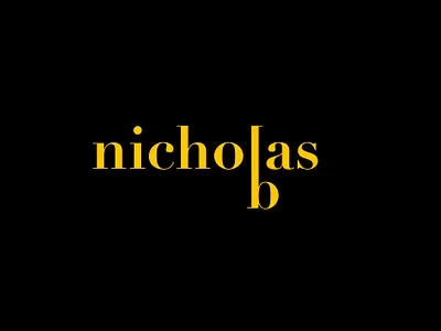 nickb black design gracie lundell logo personal project practice serif typography yellow