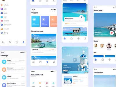 Travel app design icon travel ui