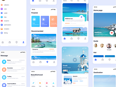 Travel app design icon travel ui