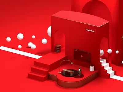 TrendyMedia website 3d c4d cinema4d design web webdesign website website design