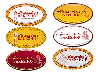 Case Studies on Alessandras Bakeshop Logo casestudies logotype