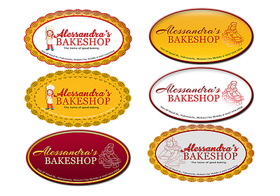 Case Studies on Alessandras Bakeshop Logo casestudies logotype