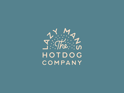 The Lazy Man's Hotdog Company badge branding illustration lettering lockup logo logotype typography