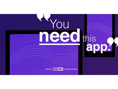 Simple Animation: Testimonials animation branding color design live365 radio typography vector