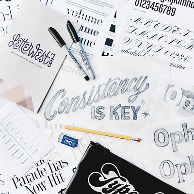 Consistency is Key calligraphy design hand lettering illustration lettering quotes typography