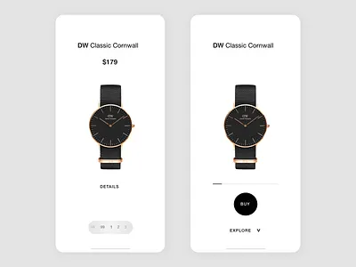 Watch App UI app branding design minimal ui ui design uiux user interface ux vector