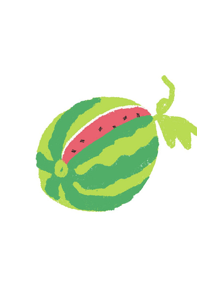 cut watermelon design illustration