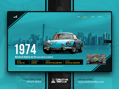 Alpine branding car cars design designer freelance designer poster design ui ui design ux ux design vintage web design webdesign website website design