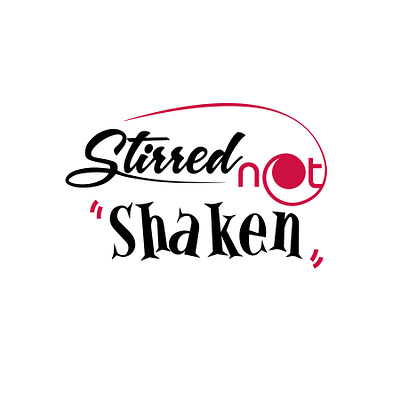 Stirred not shaken branding design logo mnemonic shaken stirred