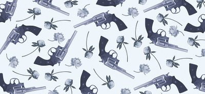 Guns book book art books illustration collage digitalart finland finnish flower gun illustration pattern print wacom