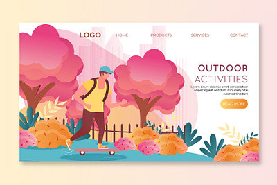 Landing Page app art branding design digital icon illustration illustrator logo mountain web