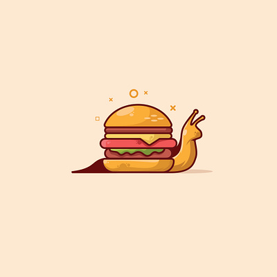 snail burger animation branding design design fruit flat fruit icon illustration logo ui vector